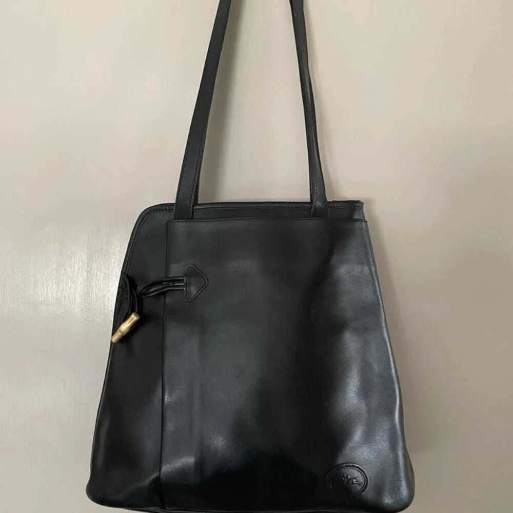 Longchamp Roseau Black Leather Shoulder Bag